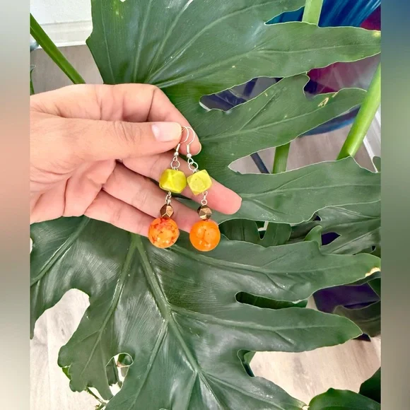 Serpentine - Howlite - Hematite Earrings - Picture 2 of 4